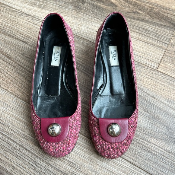 Furla Raspberry Tweed Kitten Heels | 35 - Picture 2 of 11